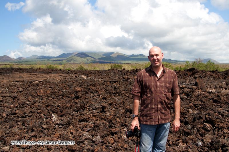 Rob on Lava Flow - Tsavo West